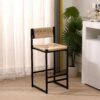 Bar Stools (Set of 2) Paper Rope Weave Dining Chairs With Back Hand Weave Stools For Kichen Island, Bar & Counter - Honey - Image 7