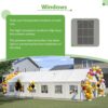 Party Tent Heavy Duty, Large Wedding Event Shelters With 3 Carry Bags & Removable Sidewalls, Outdoor Canopy Gazebo Commercial Tents For Parties Carport Camping Garden Patio - White - Image 7
