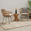 Outdoor Rattan Accent Chair With Metal Legs - Beige - Image 4