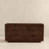 Lola - Mid-Century Modern Dresser With 6 Drawers - Dark Brown - Image 2