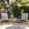 Celestaria - 3 Piece Outdoor Chat Set With Adirondack Chairs, Cushions And Side Table - Gray - Image 2