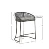 Coastal Design Woven Counter Stool - Dark Gray - Image 3
