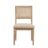 Armless Dining Chair With Cane Back And Upholstered Seat (Set of 2) - Light Brown - Image 5