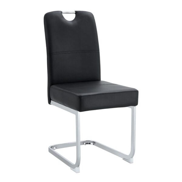 (Set of 4) Thickened Dining Chairs With Built In Spring Packages And Ergonomic Design Perfectly Blending Comfort And Elegance - Black