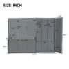 Queen Size Murphy Elegant Wall Bed With Closet - Gray - Image 14