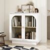 Storage Cabinet With Door For Living Room, Dining Room, Study - White - Image 4