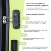 Luggage 4 Piece Lightweight Suitcase With Rotating Wheels, 24" And 28" With Tsa Lock, (16/20/24/28) - Fluorescent Green - Image 5