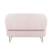 Storage Ottoman Bench For End Of Bed Gold Legs, Modern Gray Faux Fur Entryway Bench Upholstered Padded With Storage For Living Room Bedroom - Pink - Image 14