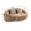 Bean Bag Sofa Lazy Sofa Durable Comfort Lounger High Back Bean Bag Chair Couch - Coffee - Image 3