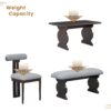 6 Piece Dining Set, Mid-Century Modern Table Set For 6 Persons With 4 Chairs And Bench, Padded Seats And Backrest - Espresso - Image 4
