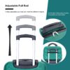 4 Piece Lightweight Suitcase, Makeup Box, Aircraft Wheels (14/20/24/28) - Dark Green - Image 7