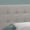 Full Size Bed Headboard Only, Upholstered, Transitional - Gray - Image 2