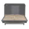 Full Size Murphy Bed With Large Drawers And USB Ports - Brushed Gray - Image 5