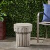 Outdoor Round Side Table - Gray - Image 2