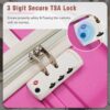Hardshell Luggage Sets 3 Pieces 20" / 24" Luggages And Cosmetic Case Spinner Suitcase With Tsa Lock Lightweight - Pink - Image 4