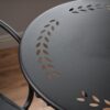 Ambrosia - 3 Piece Bistro Set With Leaf Motifs Top And Seat - Black - Image 8