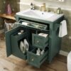 Bathroom Vanity With Top Sink, Modern Bathroom Storage Cabinet & 2 Drawers And A Tip-Out Drawer, Single Sink Bathroom Vanity - Green - Image 27