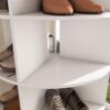 6 Tier Spinning Shoe Rack, Free Standing 360° Revolving Shoe Organizer - White - Image 12