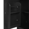 4 Door Sideboard Storage Cabinet With Door Shelf For Living Room And Dining Room, 2 Large Cabinets With Adjustable Shelf - Black - Image 21