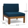 Radiat 5 Piece Outdoor L Shaped Sof Set With Coffee Table And Water Resistant Cushions - Teak - Image 9