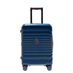 20" Carry On Luggage Lightweight Suitcase Tsa Lock USB Port Luggage Wheel Lock Artificial Leather Top Handle Spinner Wheels - Blue
