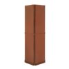 6 Shelf Corner Curio Display Cabinet With Lights, Mirrors And Adjustable Shelves (E26 Light Bulb Not Included) - Walnut - Image 9