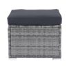 8 Piece Patio Sectional Wicker Rattan Outdoor Furniture Sof Set With One Storage Box Under Seat And Cushion Box - Gray / Black - Image 11