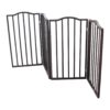 Pet Gate Dog Gate For Doorways, Stairs Or House Freestanding Folding - Dark Brown - Image 6