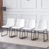 (Set of 4) Classic Chairs, A Stylish Seat Perfect For Modern Minimalist And Industrial Style Environments - White - Image 2