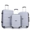 Hardshell Suitcase Spinner Wheels Pp Luggage Sets Lightweight Durable Suitcase With Tsa Lock, 3 Piece Set (20/24/28) - Silver - Image 8