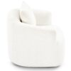 360° Swivel Barrel Sofa Chair With Throw Pillow, Chenille Upholstered Accent Chair - Beige - Image 15