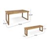 Outdoor Dining Set - Sandblast Natural Finish - Image 11