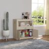 Hamster Cage, Rat Cage Wood With Independent Storage Cabinet, House For Ch" illa With Guinea Pig Hutch And Bridge, Easy View Acrylic Panels, Living Habitat X-Large - Teak - Image 2