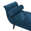 Alma - Tufted Flared Arm Entryway Bench - Teal Blue - Image 5