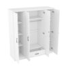4 Door Wardrobe With 1 Drawer - White - Image 6
