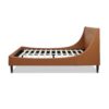 Aspen - Queen Vertical Tufted Modern Headboard Platform Bed Set - Caramel Tan Brown - Image 4