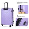 3 Piece Luggage Sets Lightweight Suitcase With Two Hooks, Spinner Wheels, Tsa Lock, (20/24/28) - Light Purple - Image 12