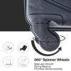 Luggage 4 Piece Lightweight Suitcase With Rotating Wheels, 24" And 28" With Tsa Lock, (16/20/24/28) - Black - Image 6