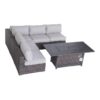 6 Piece Sectional Sofa Set With Cushions - Brown - Image 2