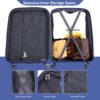 Expandable Hardshell Suitcase Double Spinner Wheels Pp Luggage Sets Lightweight Durable Suitcase & Tsa Lock, 3 Piece Set (20/24/28) - Navy - Image 8