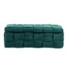 Upholstered Fabric Storage Ottoman Bench With Safety Hinge For Living Room & Bedroom - Green - Image 20