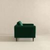Amber - Velvet Lounge Chair - Brown / Dark Green - Image 5