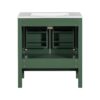 Bathroom Vanity With Single Sink, Combination Under Counter Sink, Bathroom Storage Cabinet With 2 Doors And A Drawer, Soft Closure, Multifunctional Storage - Green - Image 14
