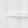 Modern Bathroom Storage Cabinet With 2 Laundry Baskets, 1 Drawer, Adjustable Shelf - White - Image 18