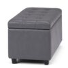 Cosmopolitan - Storage Ottoman - Stone Gray - Image 4