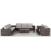 8 Person Outdoor Seating Group Elegant And Comfortable Conversation Set For Patios, Decks, Backyards - Espresso / Gray - Image 4