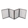 Pet Gate Dog Gate For Doorways, Stairs Or House Freestanding, Folding - Dark Brown - Image 7