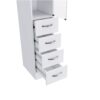 Linen Cabinet, 3 Shelves, 4 Drawers And Metal Handles - White - Image 4