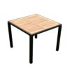 5 Piece Outdoor Patio Wicker Dining Set Patio Wicker Furniture Dining Set With Top - Black / Creme - Image 9