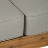 Contemporary Solid Acacia Wood Loveseat With Cushions - Brown - Image 2